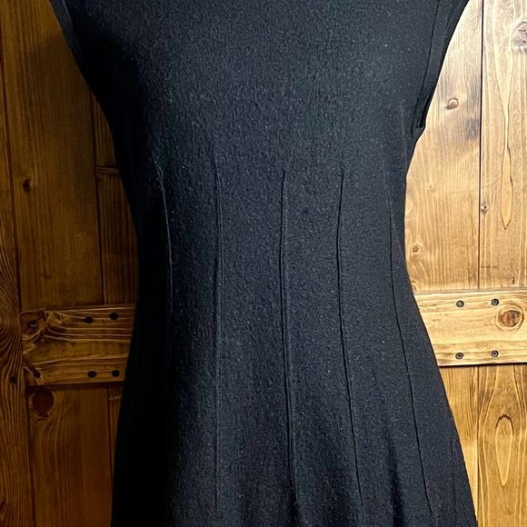 Anthropologie Sparrow 100%Merino Wool Black Sleeveless  Dress - Picture 1 of 11